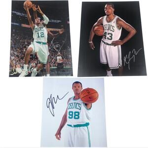 Boston Celtics 2012-13 DJ White, Kris Joseph, Jason Collins 8.5x11 Signed Photos